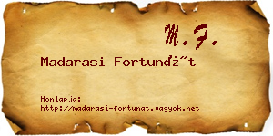 Madarasi Fortunát névjegykártya